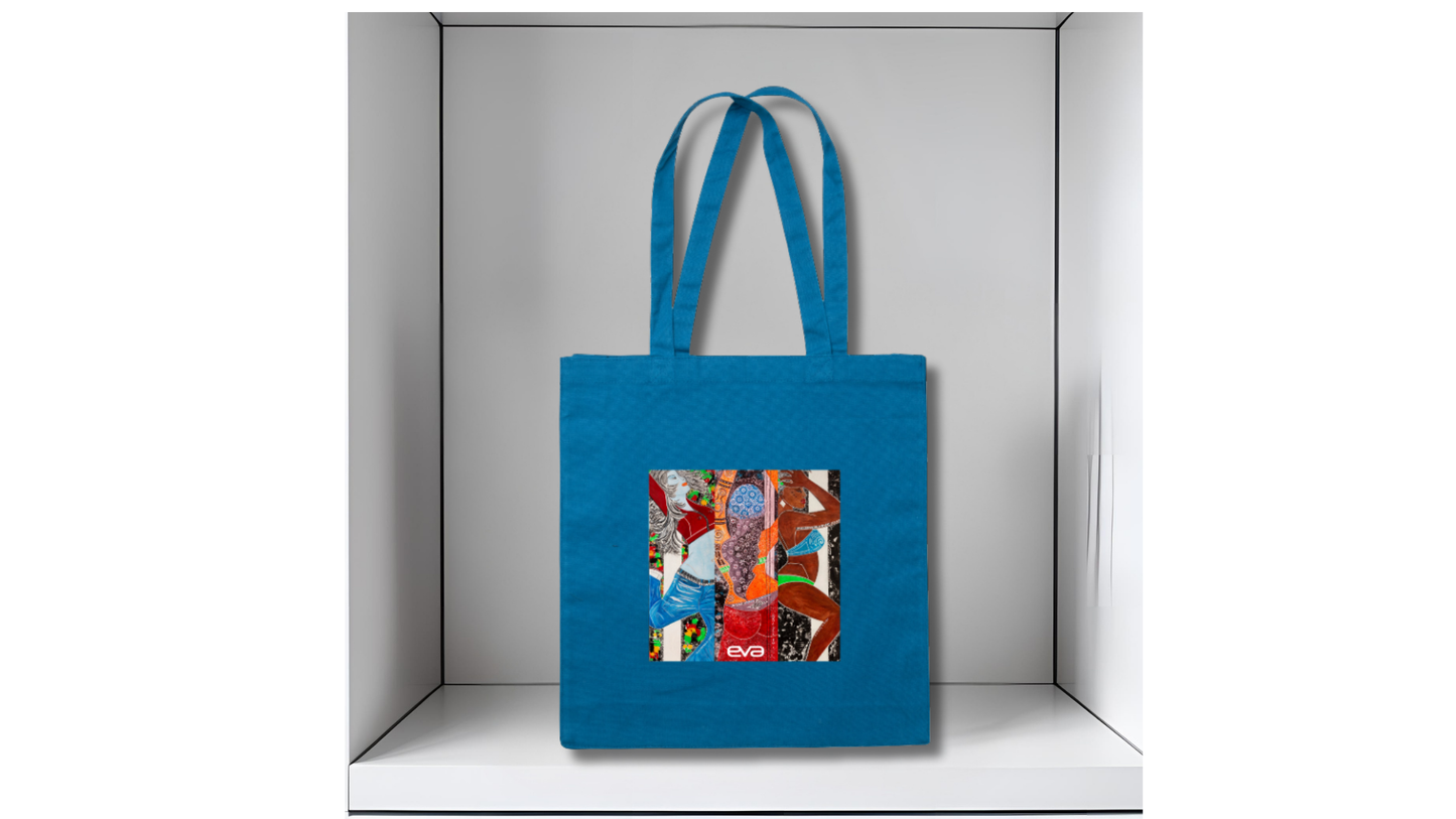 Tote bag / Sac fourre-tout imprimé à l'encre en coton épais Danseuses