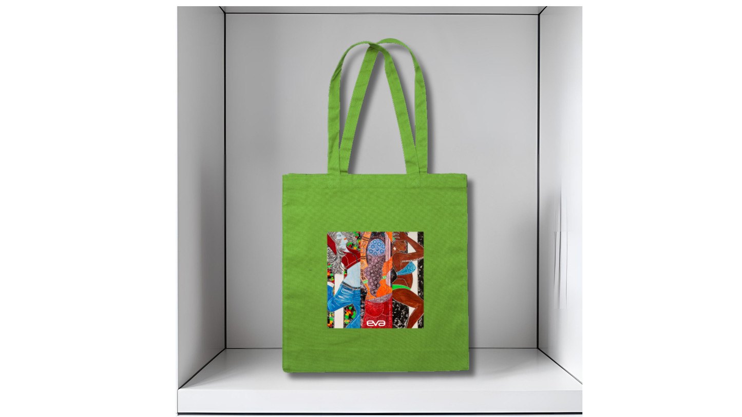 Tote bag / Sac fourre-tout imprimé à l'encre en coton épais Danseuses