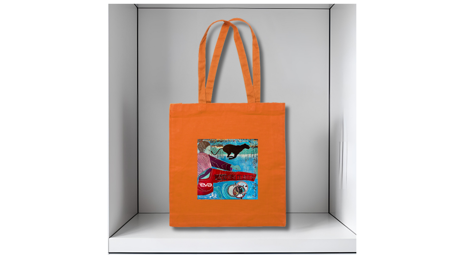 Tote bag / Sac fourre-tout imprimé à l'encre en coton épais WANTED