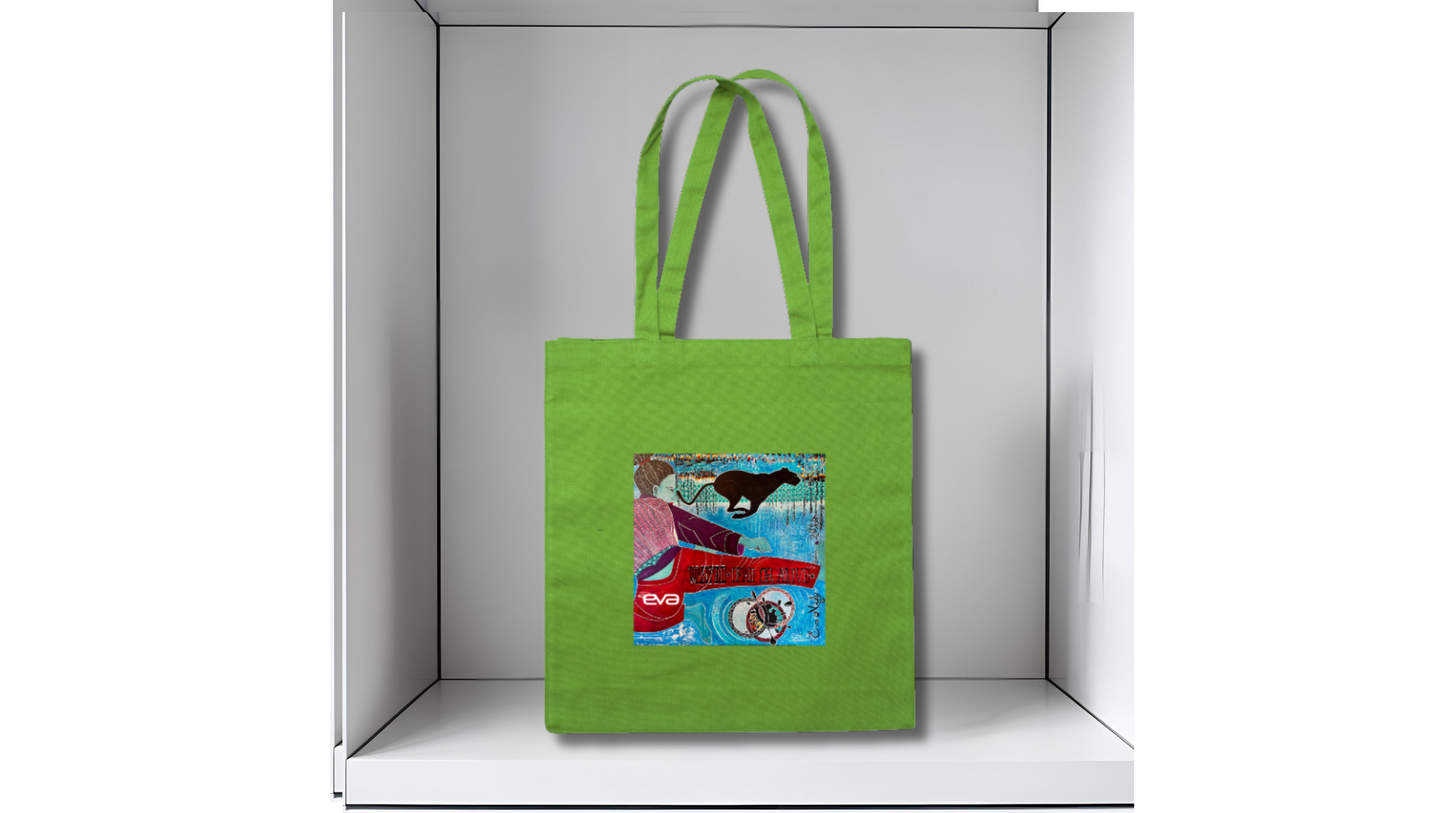 Tote bag / Sac fourre-tout imprimé à l'encre en coton épais WANTED