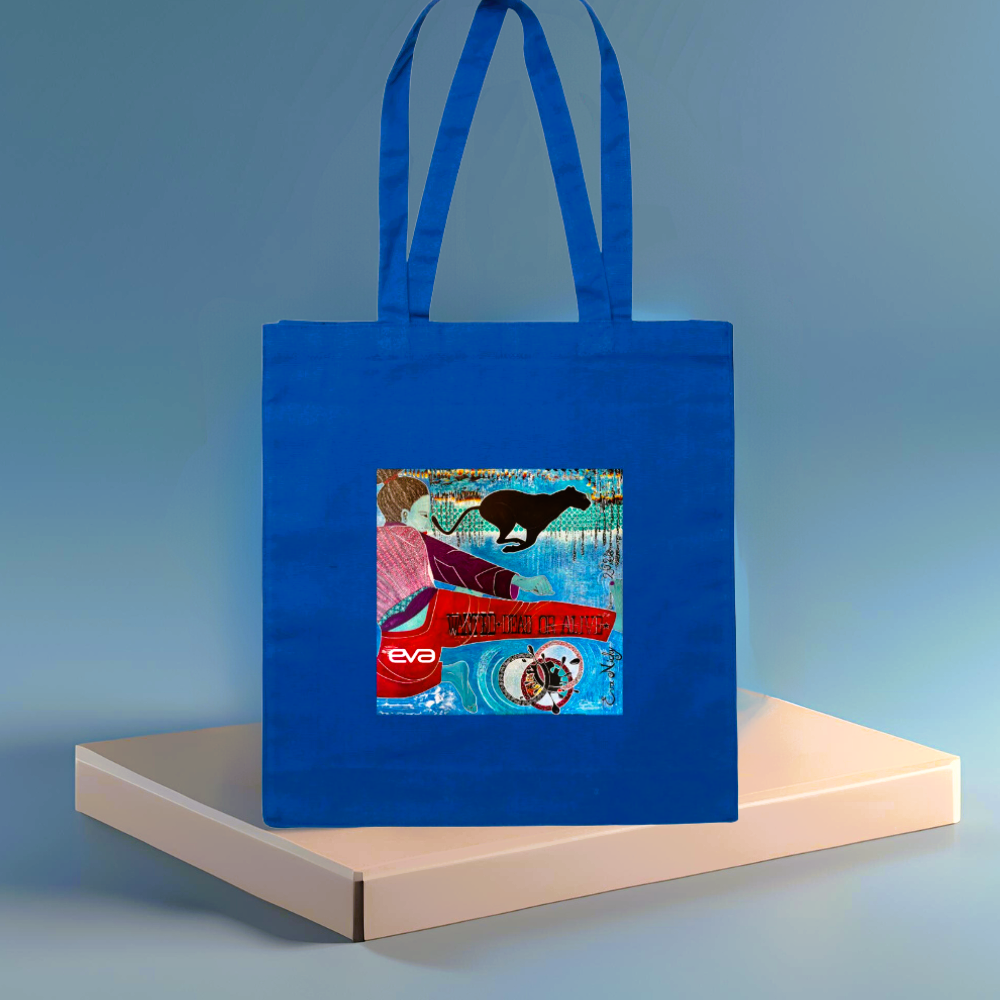 Tote bag / Sac fourre-tout imprimé à l'encre en coton épais WANTED