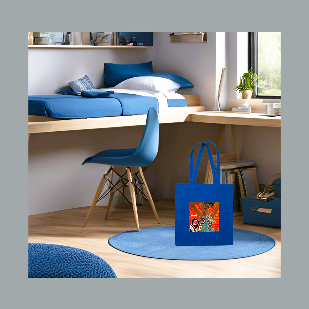 Tote bag / Sac fourre-tout imprimé à l'encre en coton épais Angela