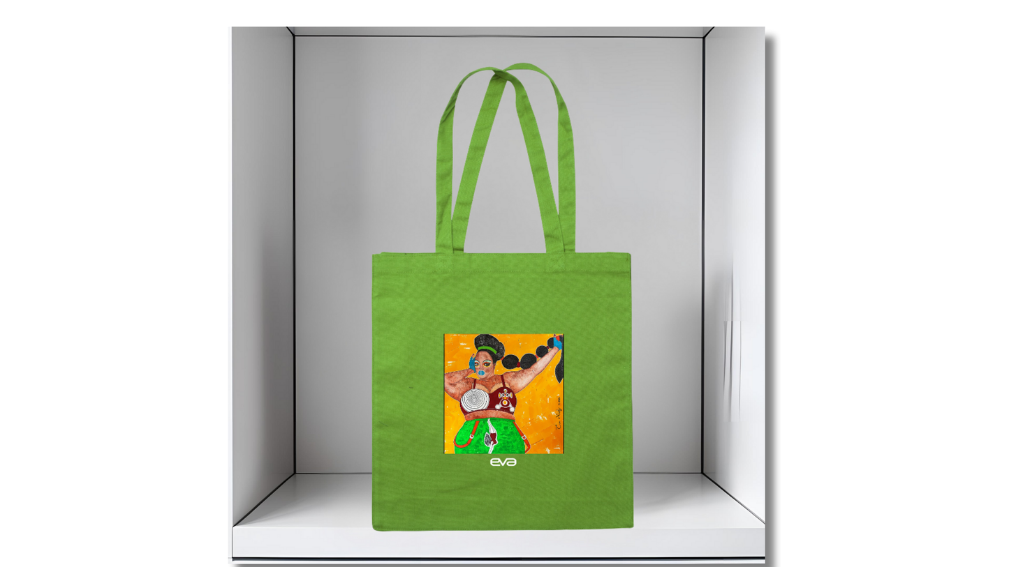 Tote bag / Sac fourre-tout imprimé à l'encre en coton épais Volupté