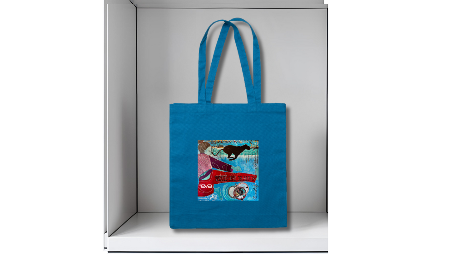 Tote bag / Sac fourre-tout imprimé à l'encre en coton épais WANTED