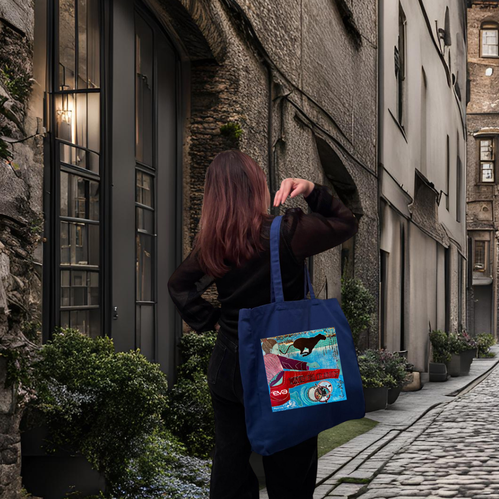 Tote bag / Sac fourre-tout imprimé à l'encre en coton épais WANTED